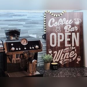 Light Up Coffee Bar Art Canvas 15.75" x 23.5" - New In Box